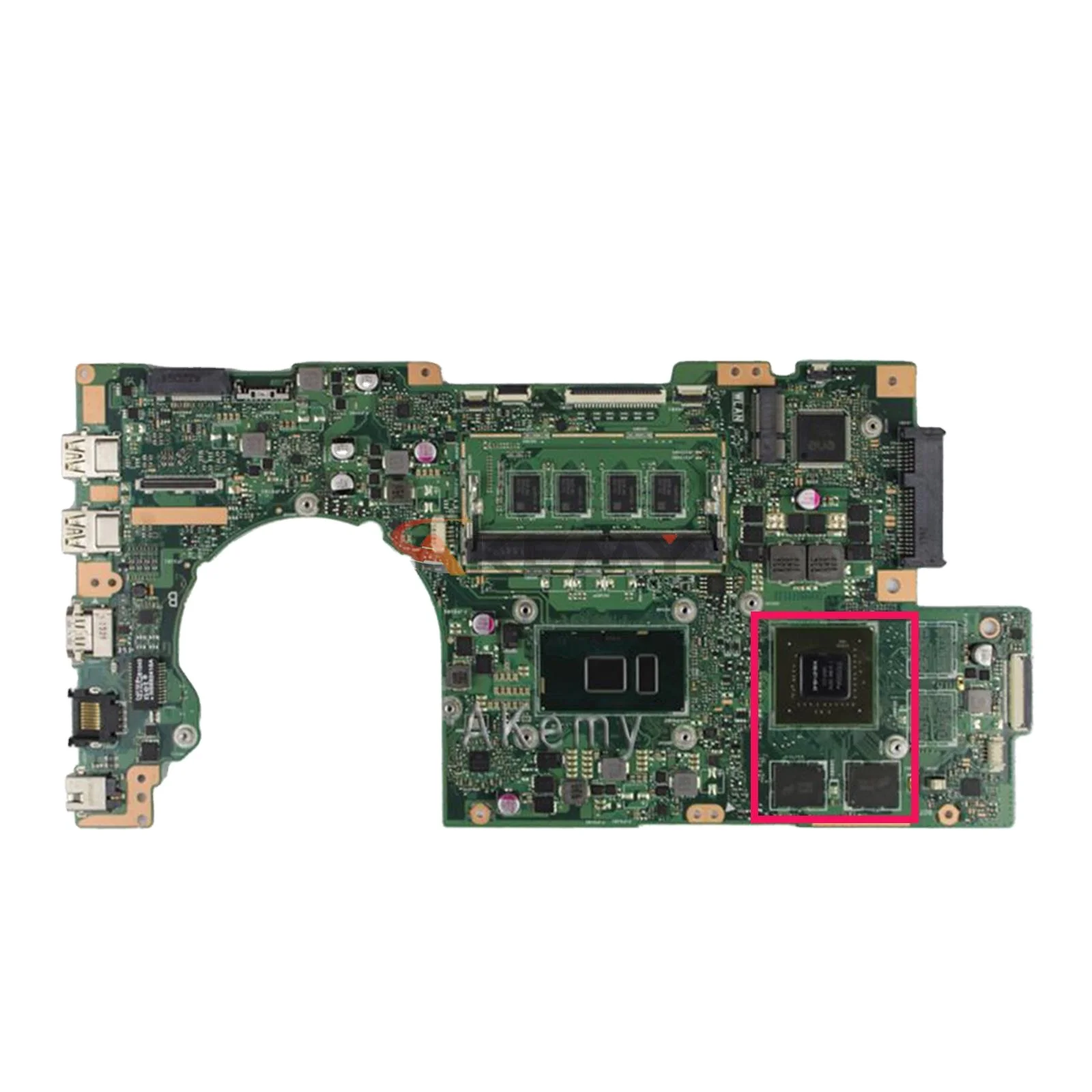

K501UB Notebook Mainboard DDR3 DDR4 4GB 8GB RAM I3 I5 I7 CPU GT940M GPU For Asus K501U K501UX K501UQ A501U Laptop Motherboard