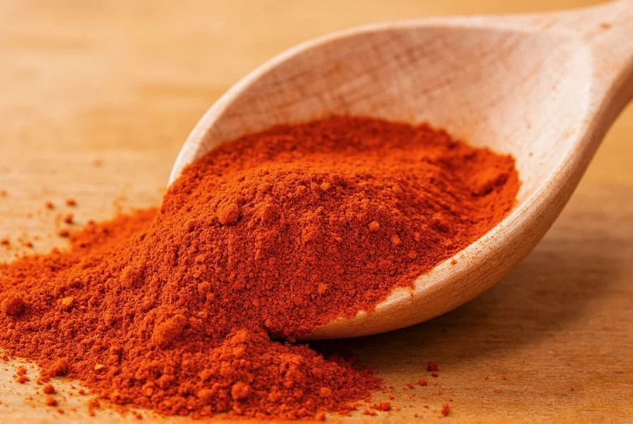 Ancho chili powder on table