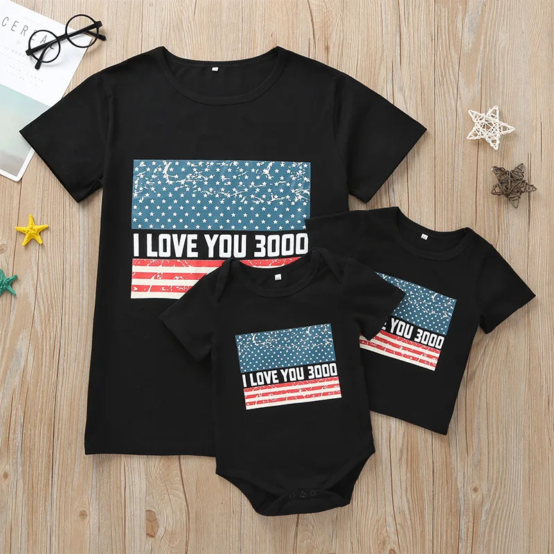 

Trendy Father Son Mother Daughter Baby Family Matching Clothing Casual Printed T-Shirt Mommy And Me Outfits 2021