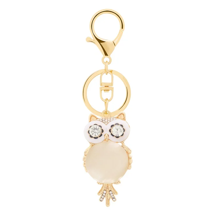 

Promotion high quality animal keychain owl shaped zinc alloy metal keychain