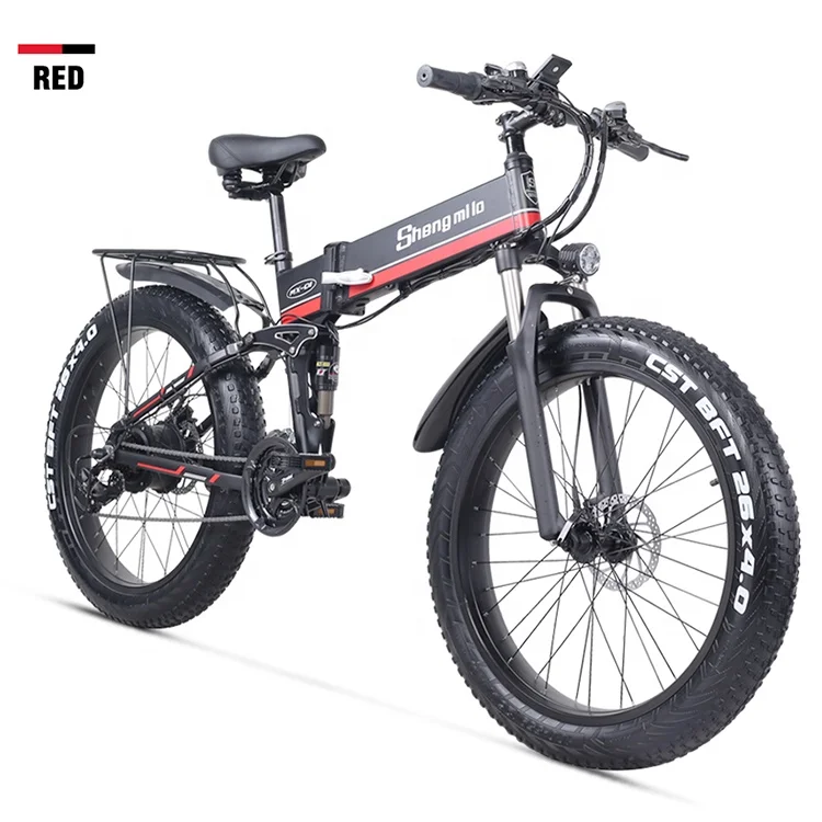 

SHENGMILO MX01 48V 1000W 13ah folding electric bicycle emtb Fat Tire full suspension us european warehouse electric bike ebike