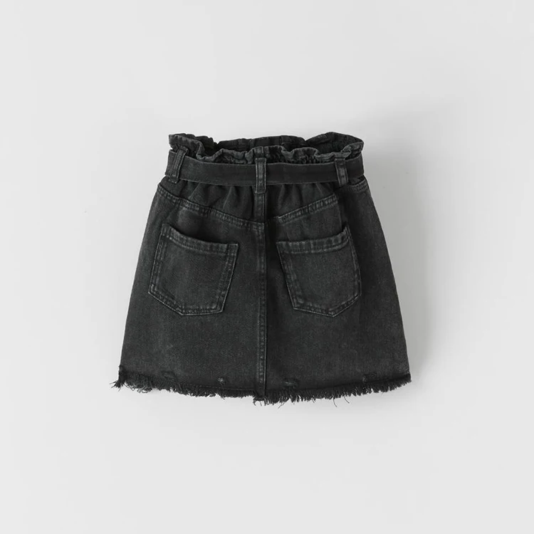 
Denim Skirts Girls Skirt Summer Custom Kids Fashion Mini Wash Denim Skirts 