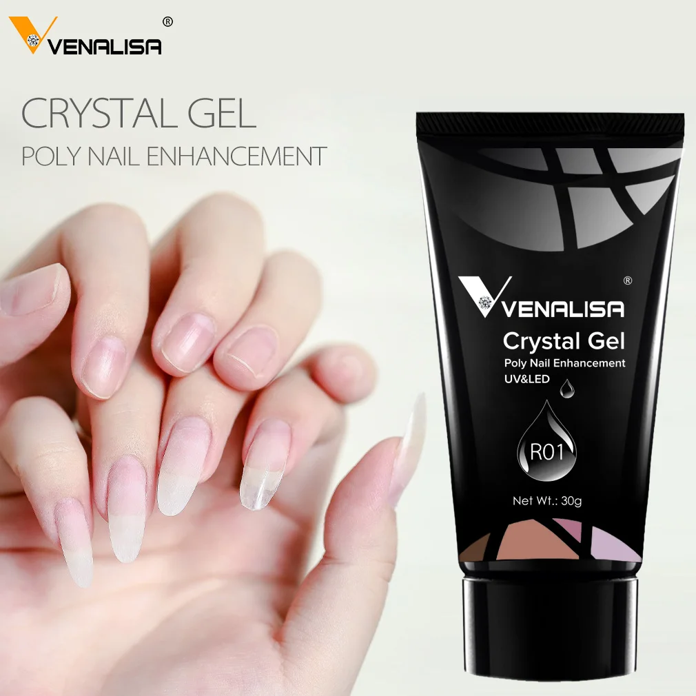

Venalisa 30 Crystal gel nail acrylic gel uv kit 26 colors for choose Quick Building For Nails Extensions Hard jelly gel
