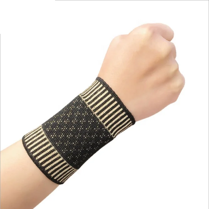 

high Elastic Basketball Sports ProtectionWrist Support Sleeve Brace Protector Pair, Black+yellow
