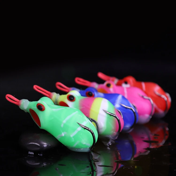 

High carbon steel hooks fish soft frog 40g surface fishing soft lure baits, 8 colors