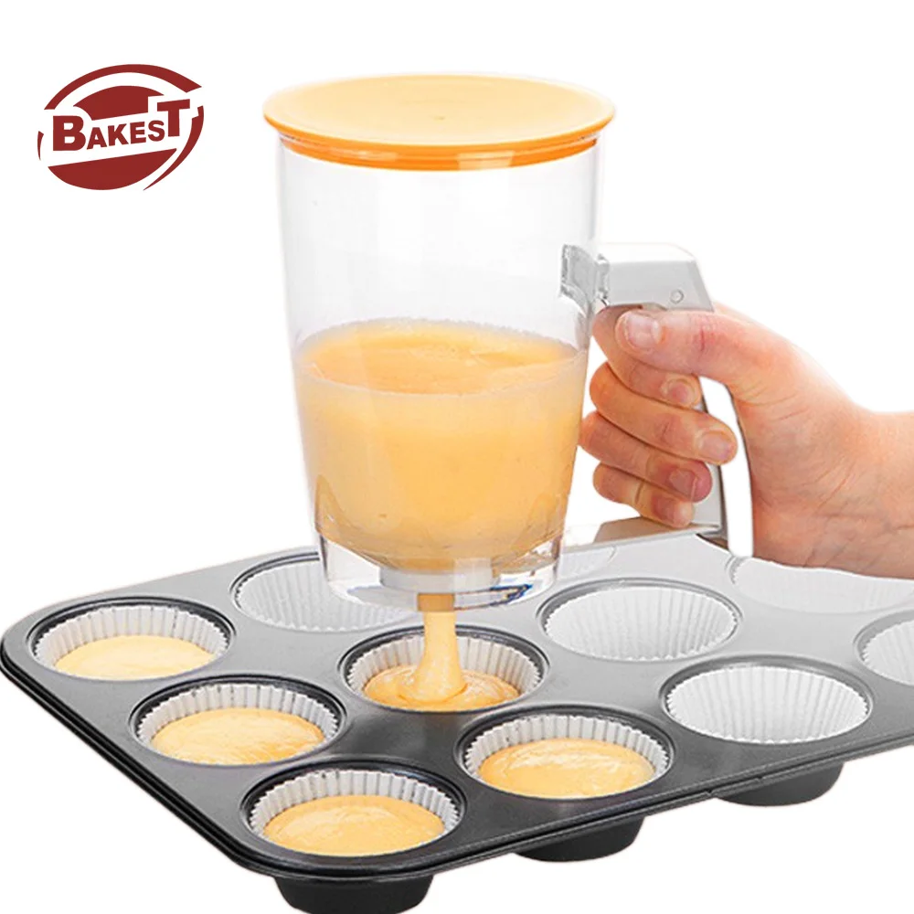 

BAKEST DIY Baking Tool Hand-held Pancake Cake Plastic Batter Dispenser Pour Funnel Cupcake Muffin Batter Dispensing Tool