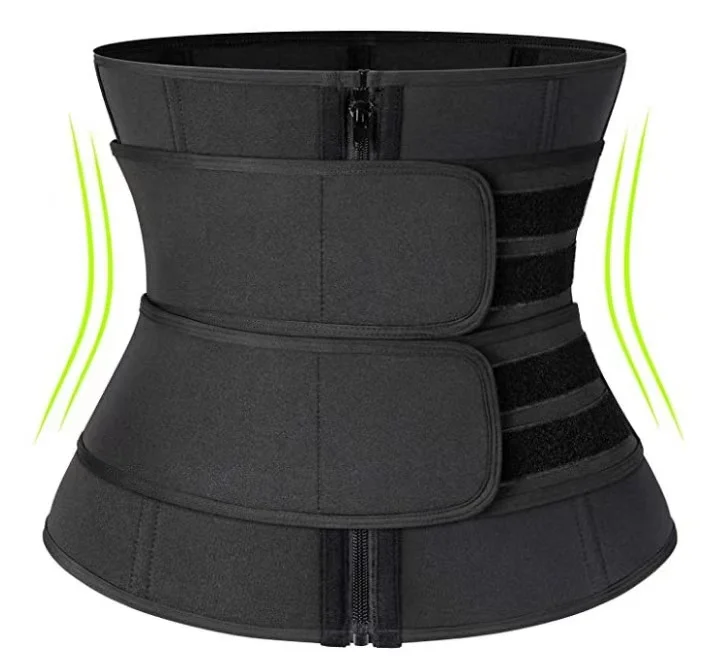 

New Design Women high quality Double waist trainer body shaper slim Workout Compression women's shapers, Black gray