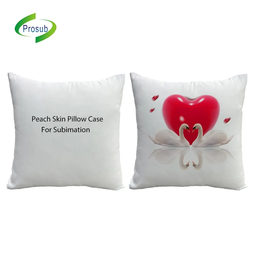 

Prosub Sublimation Blank Pillow Cover Custom Peach Skin Polyester Print Logo 40*40cm Pillow Case Sublimation Cushion Covers