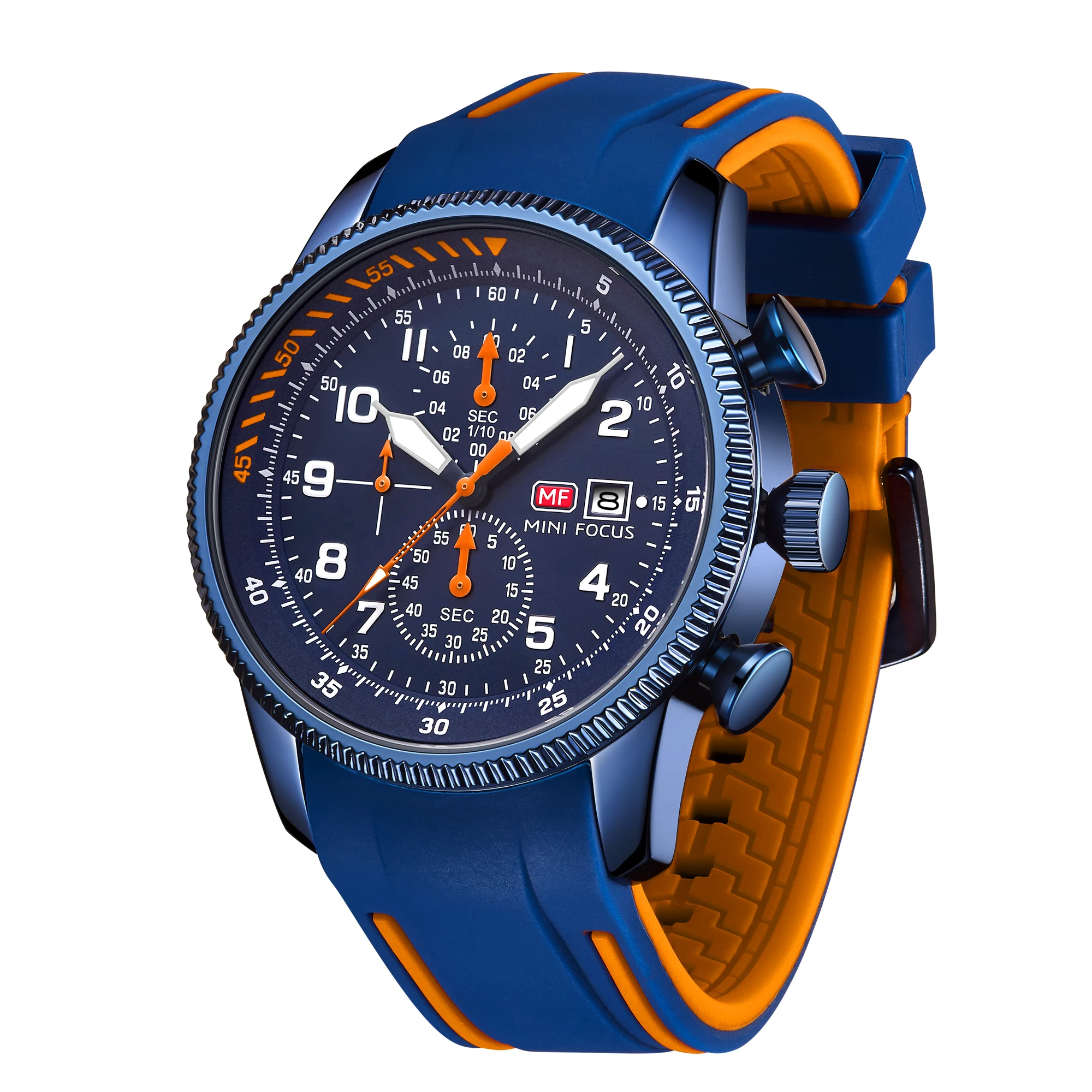 

Multi-Function Navigation Watch Waterproof Quartz Watch Sports Noctilucence Silica Gel Band Men's Watch, 5 colors