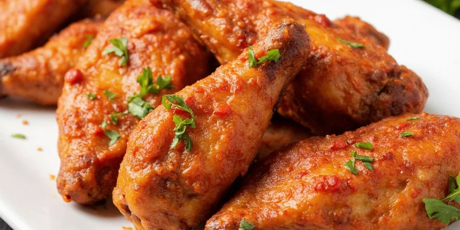 Serving ideas for spiced chicken wings with dips