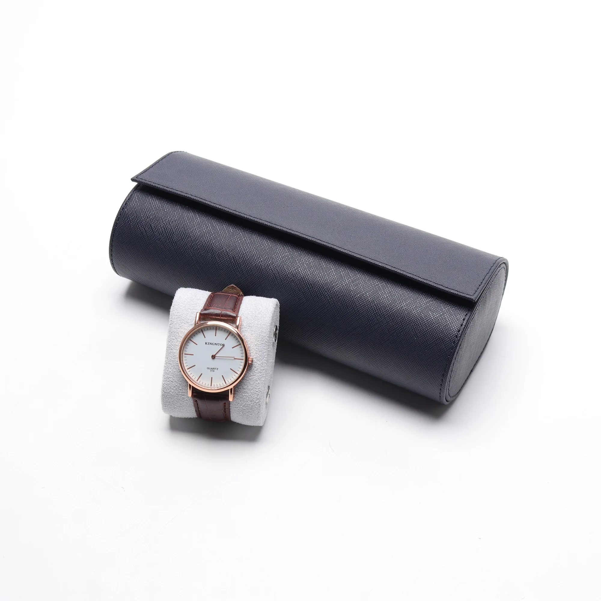 

RTS Handcrafted Genuine Leather Watch Roll Gift Watch Display Box 1 Slot 2 Slots 3 Slots, Customized color