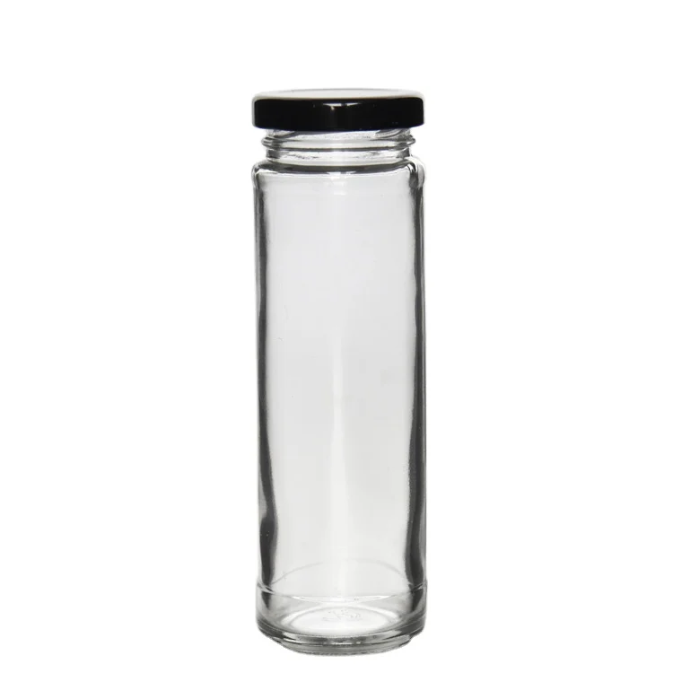 

Home Storage 150ml 5oz Cylinder Round Glass Jar With Twist Off Lid For Kitchen Spice