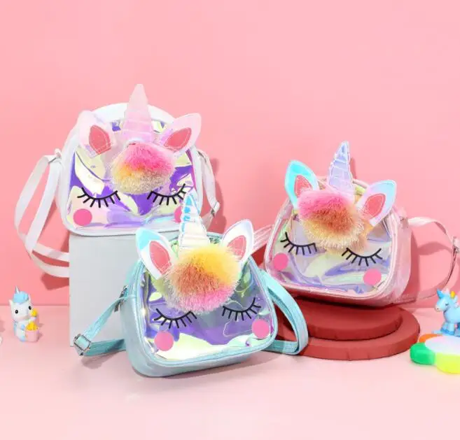 

Mini Cute Colorful Children Glitter Wallet Handbags Messenger Crossbody Bag for Kids Girls Purse Unicorn Gifts