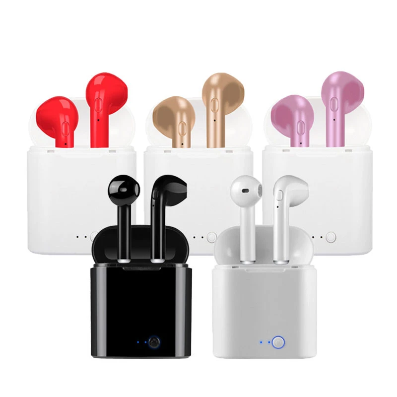 

AECKON i7s TWS Wireless Headset Touch Key 5.0 Sport Earphone Stereo For iPhone Xiaomi Huawei Samsung Smart Phone, White/ black/ pink/ red/ gold