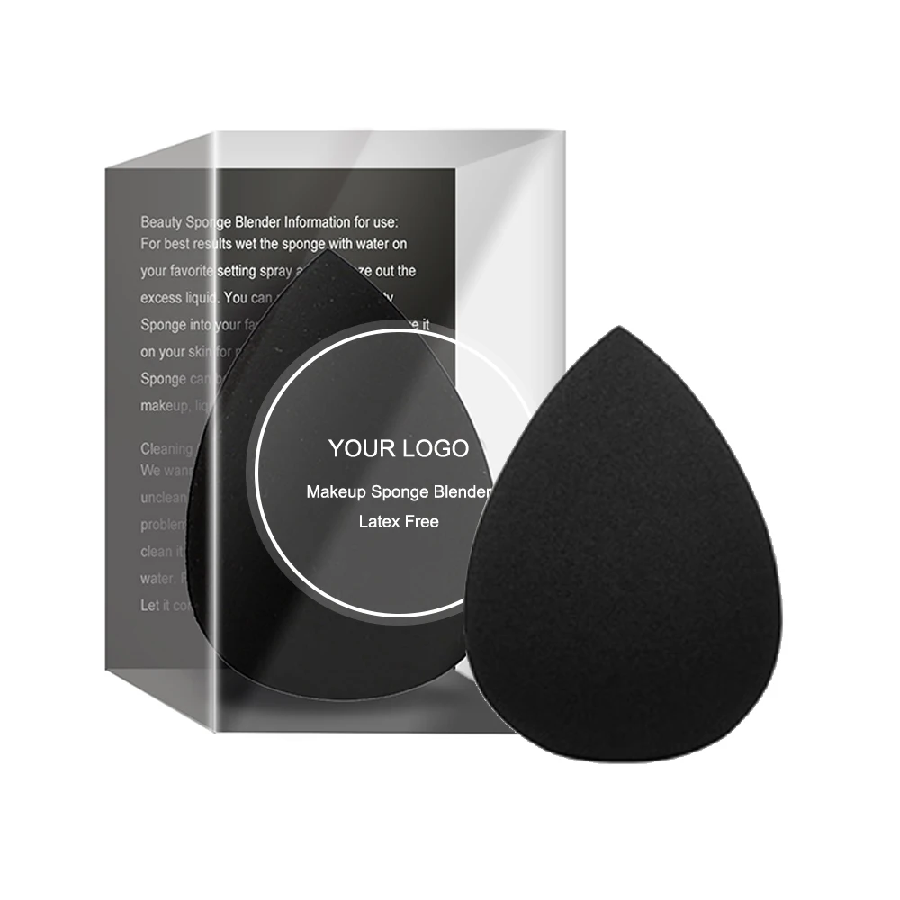 

Black blender beauty large private label make up latex free makeup sponge