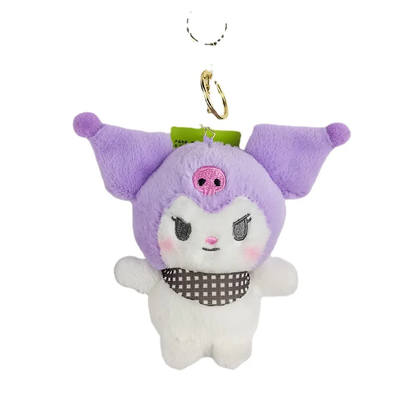 

Sanrio 12cm Kuromi My Melody KT Cat PC Dog Kitty Keychain Anime Plush Figure Pendant Accessories Cute Animals Toy gift
