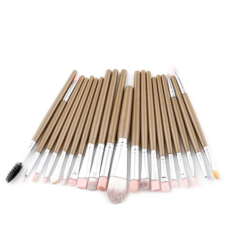 

20pcs Eyes Makeup Brush Set For Eyeshadow Lips Foundation Make Up Brushes Custom Logo, 3 colors optional