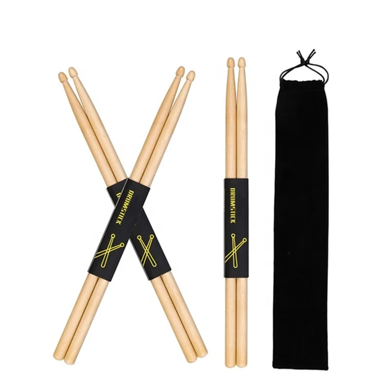 

Factory Sale Professional OEM Bulk Hickory Drumsticks Maple Drum Sticks 5A 7A 5B 2B Maple Drum Sticks