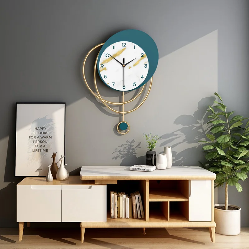 

Nordic Home Decoration Accessories Popular Korean Pendulum Wall Clock For Home Gift