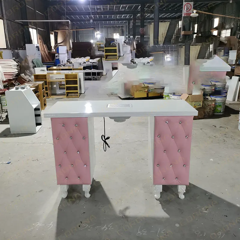

Luxury Nail Salon Furniture Multi Storage Nail Desk Manicure Table