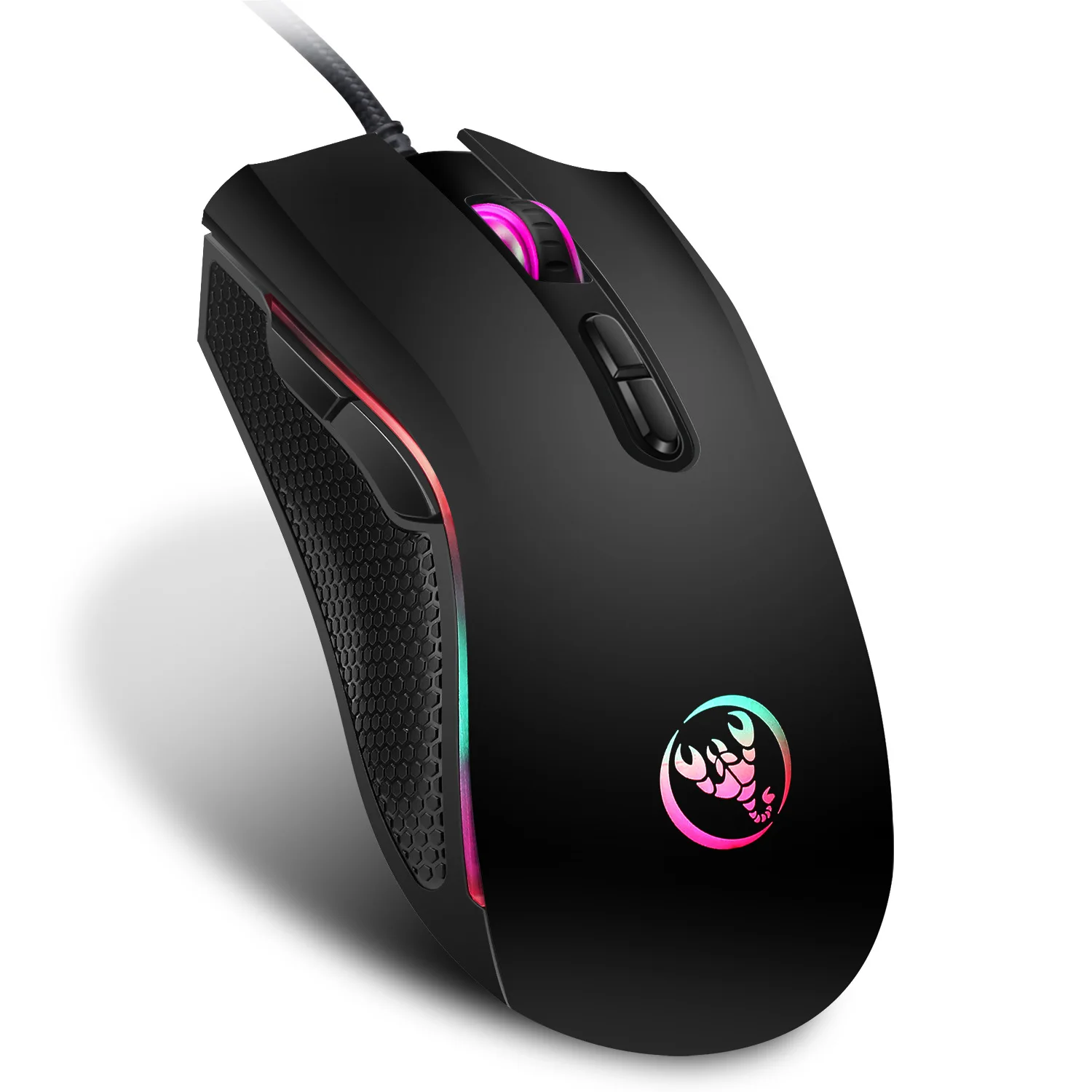 

Professional Gaming Mouse 7 Buttons Vertical LED RGB Wired Mouse 6400 DPI for PC Computer Gamers