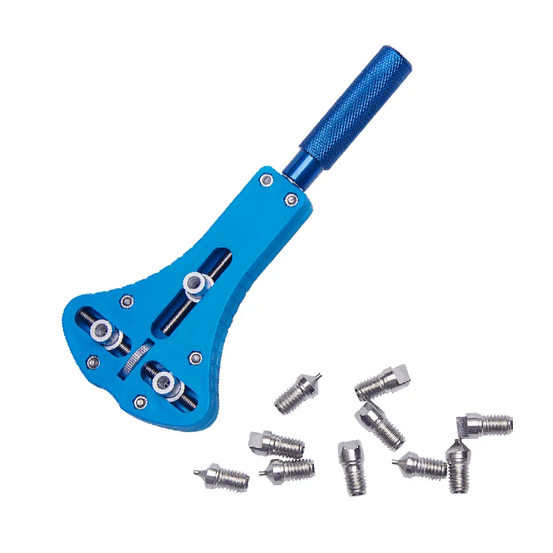 

Excellent case Opener Excellent Watch Repair Tool blue AL-Handle 3 Point Waterproof Screw Case Opener