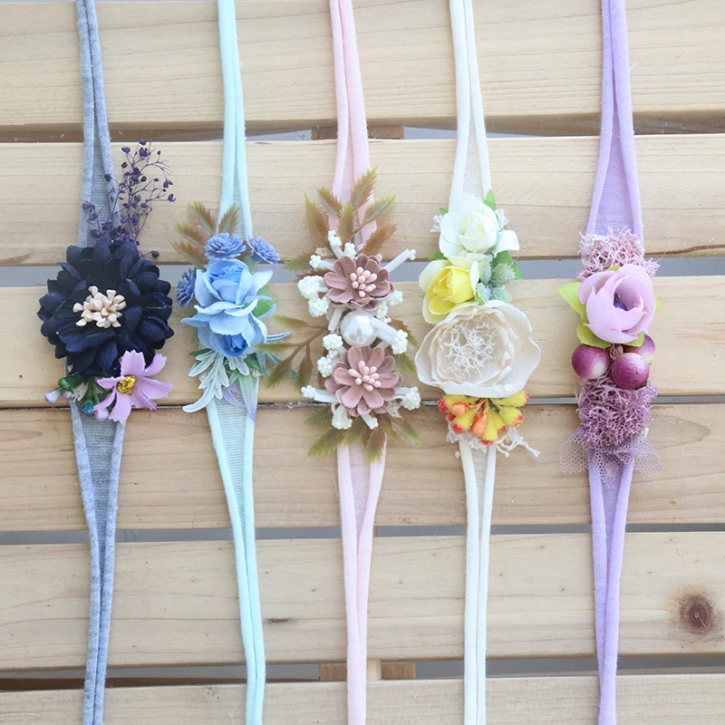 

iInfant Floral Headband Baby Photography Props Newborn Girl Flower Headband Baby Photo Props
