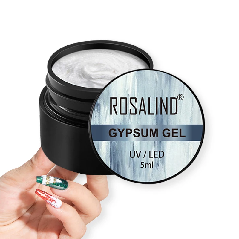 

Rosalind oem private label wholesale nail art 5ml white color gypsum gel polish uv/led lamp soak off gel nail polish