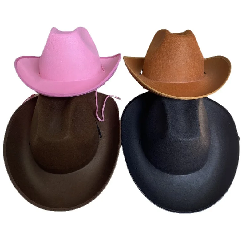 

New manufacturer wholesale men womens adult kids children polyester felt western cowboy hat