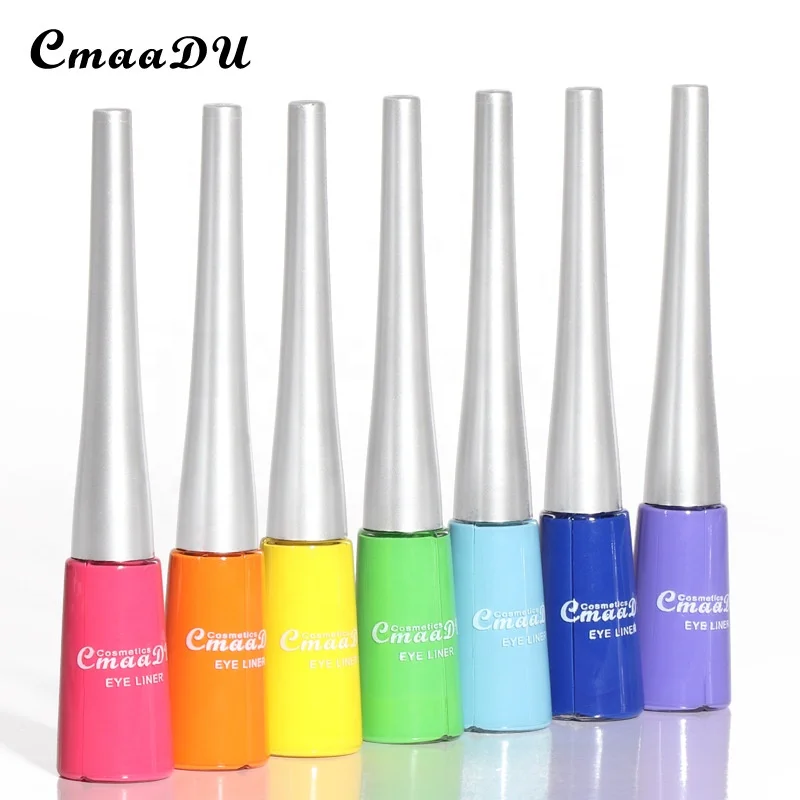 

CmaaDu Colorful Green White Matte Liquid Eyeliner Pencil Waterproof Makeup Liquid Eye Liner Make Up Blue Green Yellow Eyes Pen