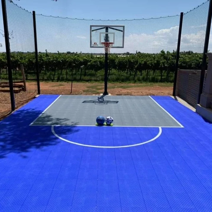 

outdoor custom mini home sport court for family backyard game playing