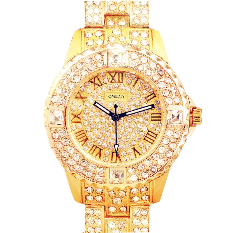 

WJ-9581 Hot Sale Women's Stainless Steel Quartz Wristwatch With Full Diamond Luxury Small Dial Hand Watch For Women, Mix