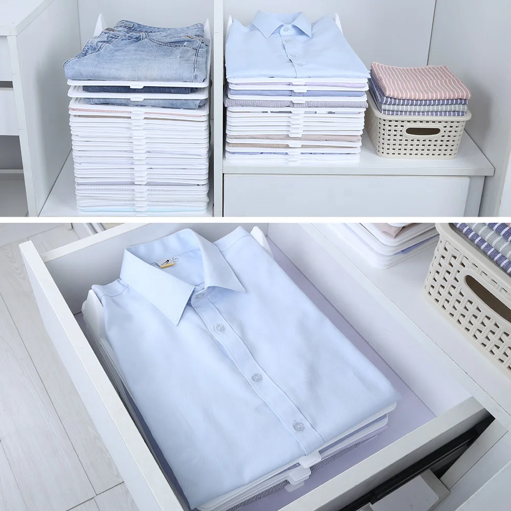 
Haixin 10 Packs Fast Speed Magic T-shirt Laundry Organizer Clothes Folding Board shirt folding board 
