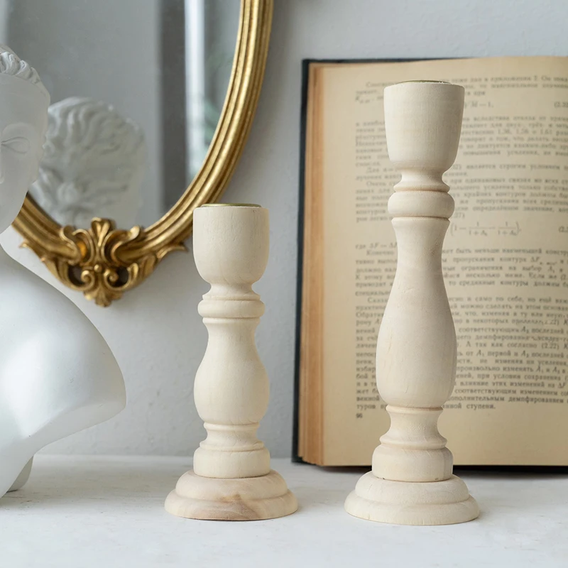 Home Decoration Wood Candle Holders Wedding Party Wooden Candlesticks Tabletop Decoration Buy