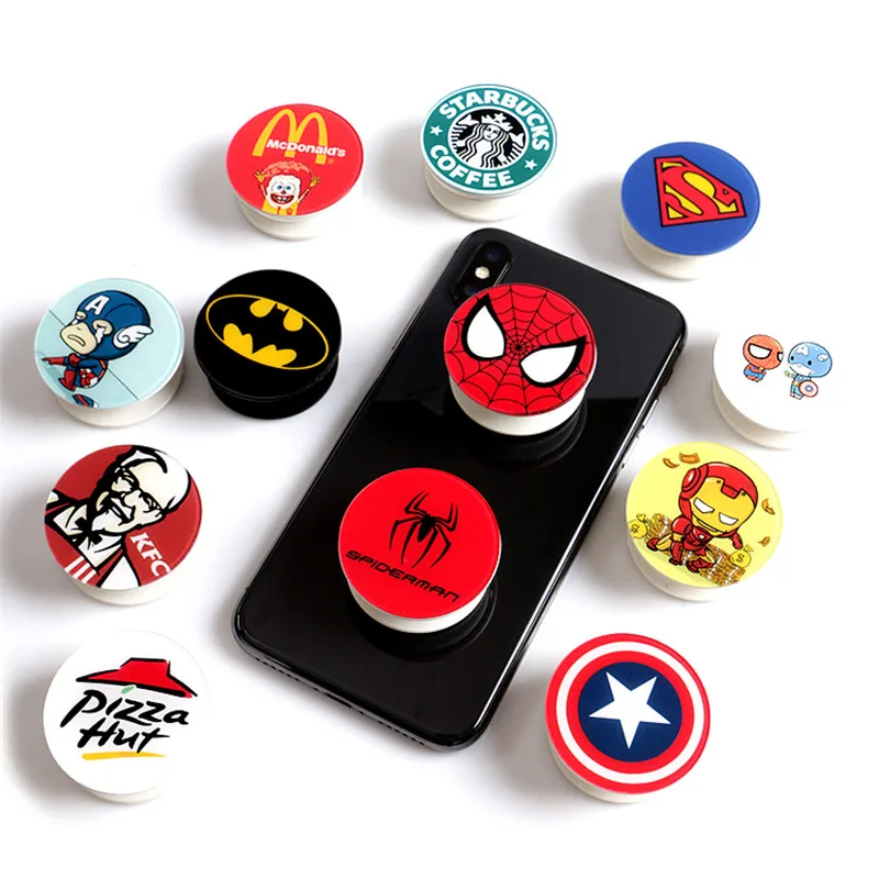 

2020 New Arrival Superman Cartoon Adjustable Air Bag Cell Phone Bracket Superhero Acrylic Mobile Phone Stand Holder, Same as picture