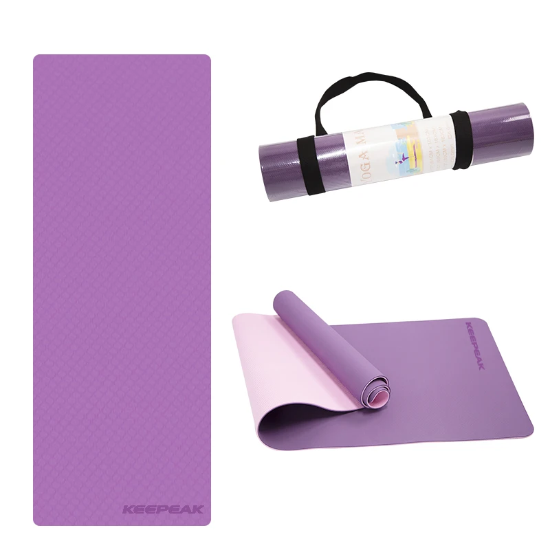 

Keepeak Wholesale Manufacturer Non Toxic Tpe Mat No Slip High Quality Sustainable Thick Custom Printed Tpe Yoga Mat 6mm