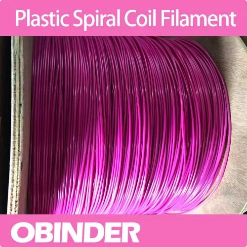 Obinder Plastic Spiral Binding Coil Forming Filament Customized Red