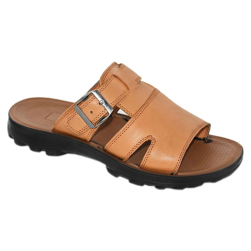 

Wholesale Designer Personalized Cheap Pu Slipper Wear Resistant Man Slippers, Beige