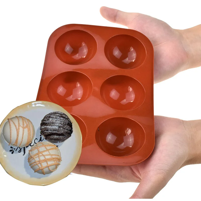 

Amazon Best Seller Medium Semi Sphere Silicone Mold Baking Mold for Making Hot Chocolate Bomb Cake Tools Silicone Resin Molds, Customized color