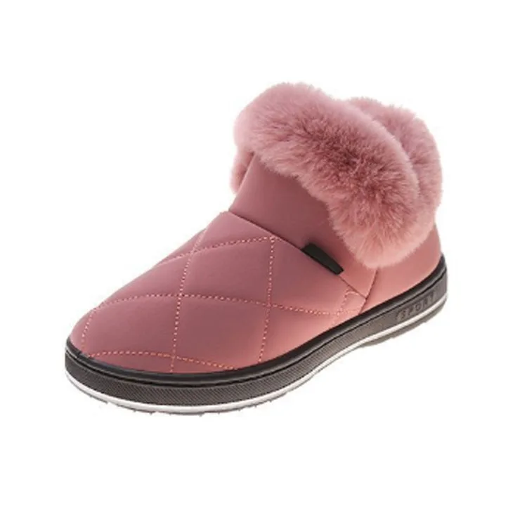 

women's winter new fashion snow boots rubber sole keep warm pink slippers girl indoor wholesale boots women shoes