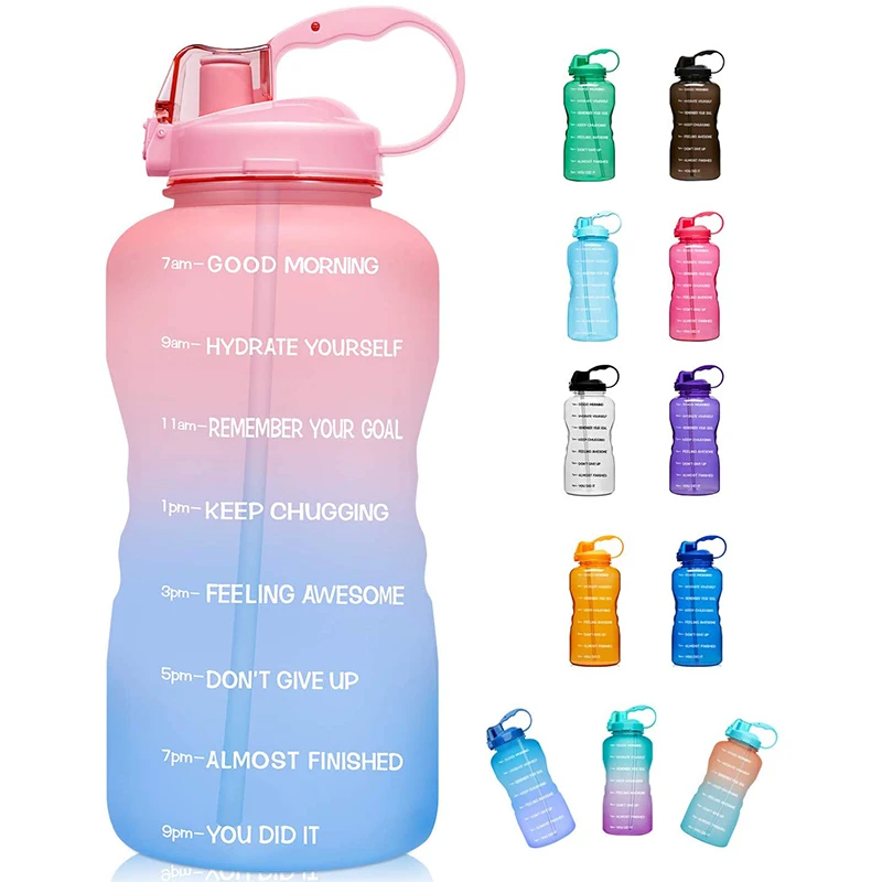 

2021 New Custom Gym Sports PETG Fitness Water Jug 1gallon /3.78L Food Grade With Handle Feature plastic water pitcher