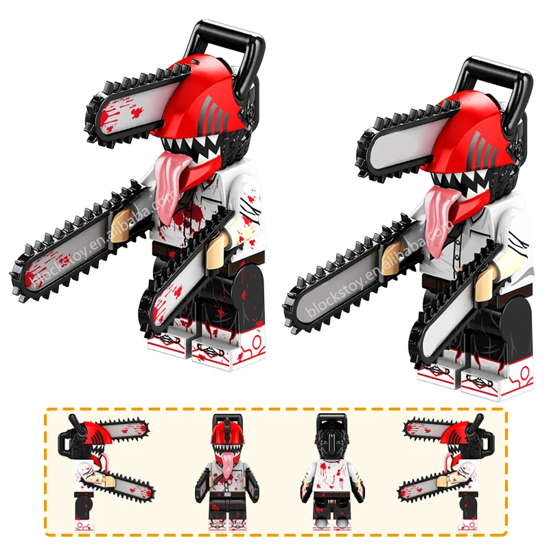 

New KF1867 KF1867A Pochita Denji Chainsaw Man Anime Action Mini Bricks Building Block Set Kids Block Figure Plastic MOC Toys