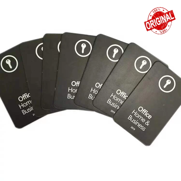 

High quality software license key card microsoft office 2019 home and business