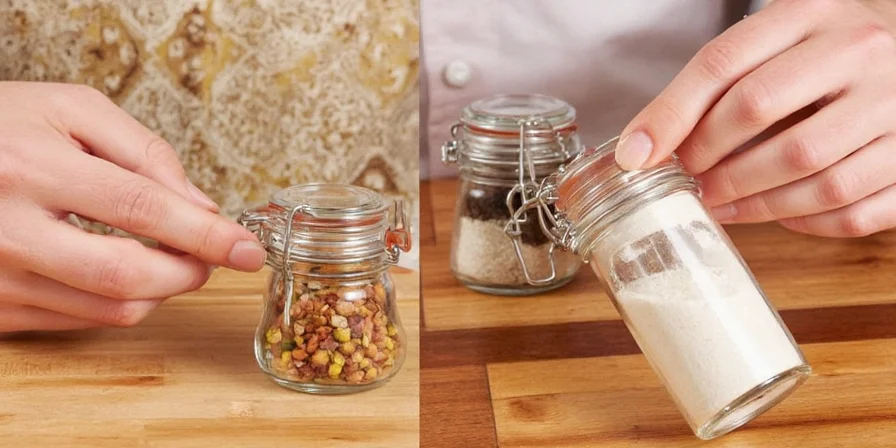 Organized spice storage area