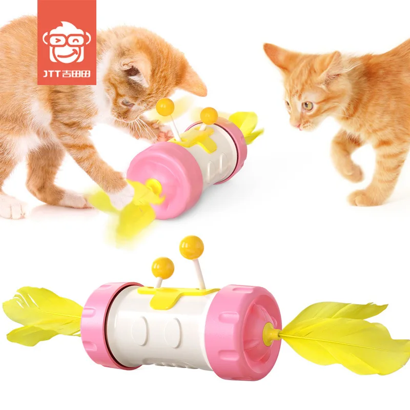

Wholesale New 2021 Magic Wheel Car Pet Toy Fluffy Ball Cat Collar Funny Cat Stick, Picture