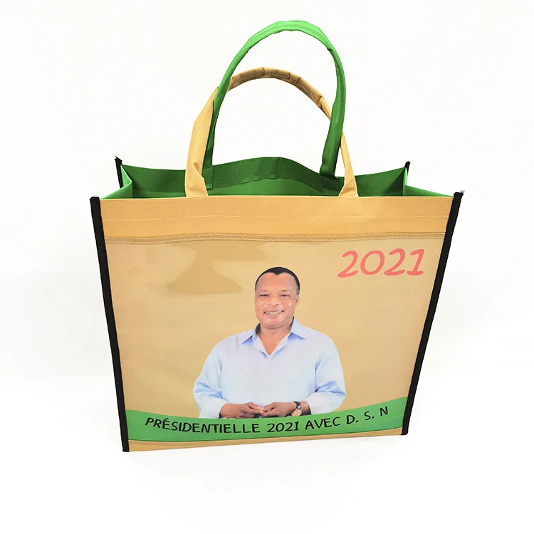 

2021Hot Sale custom eco non-woven pakaging bags cheap printed shopping bags with handle, Customized color