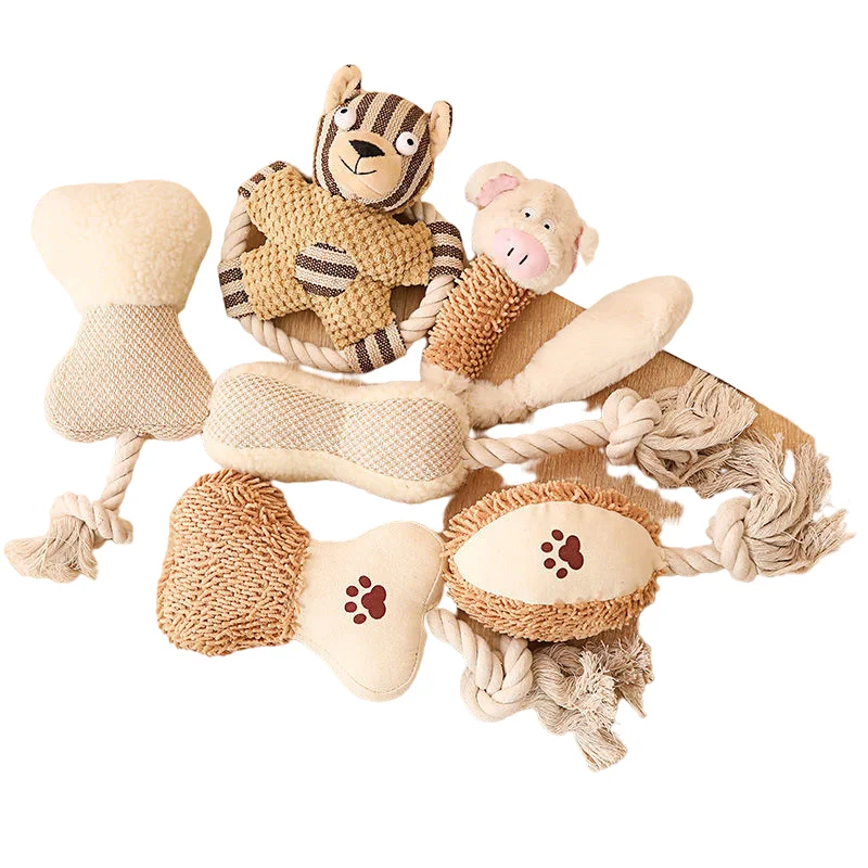 

2021 Pet Toys Dog Plush Vocal Toys Bite Resistant Puppet Educational Toys