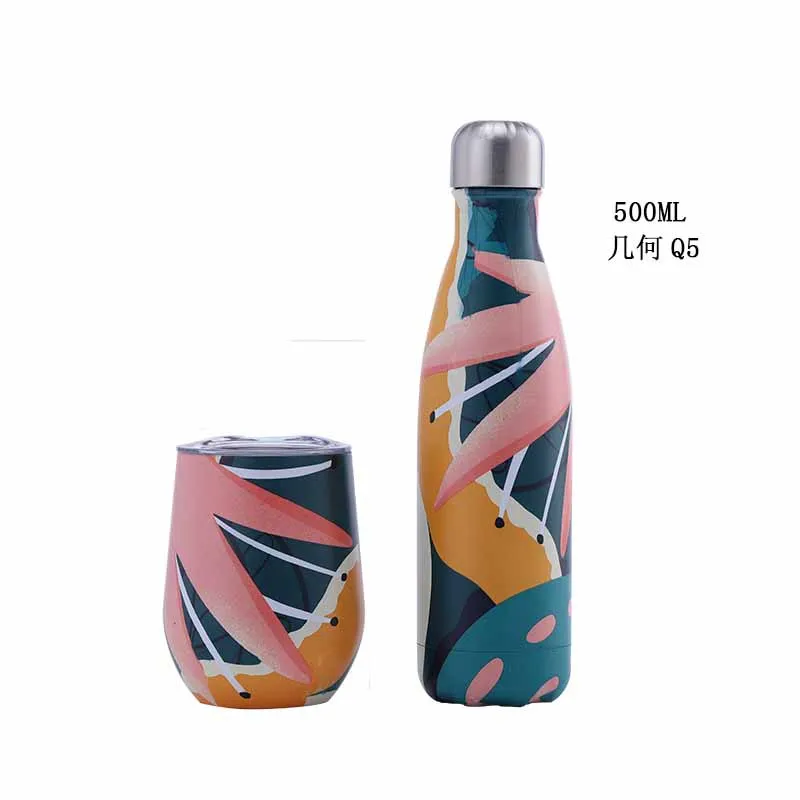 

SUNFLOWER Custom 500ml Gift Set Vacuum Flask Thermo Double Wall Travel Stainless Steel Sports Water Bottles, Customized colors acceptable