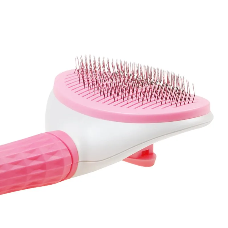 

Self cleaning slicker brush for dogs and cats easily remove loose undercoat dog hair brush professional cat grooming comb, Pink/ blue