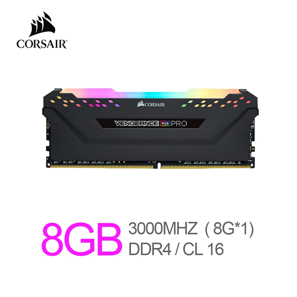 Corsair Vengeance RGB Pro 8GB (1x8GB) DDR4 3000 (PC4-24000) C16 Desktop Memory  Black